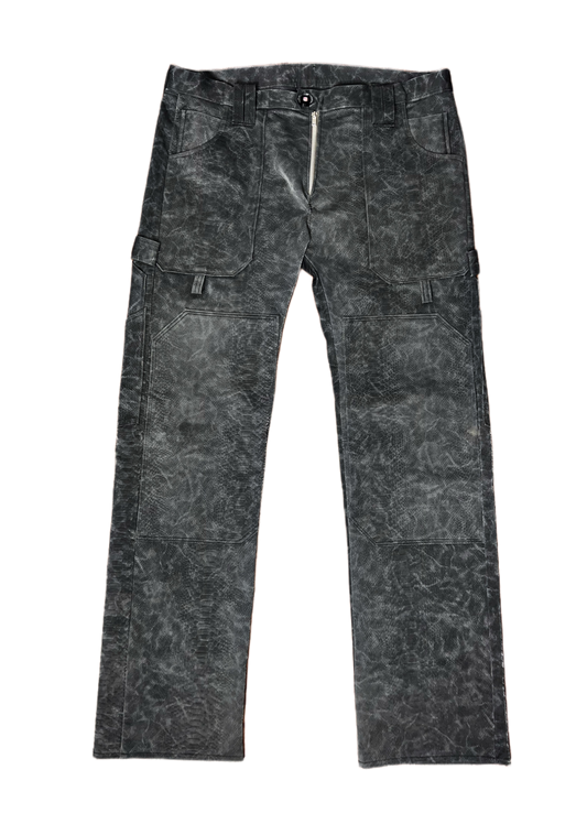 Snake Print Carpenter Pants