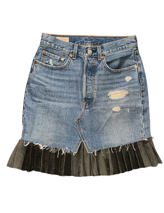 Denim Ruffle Skirt