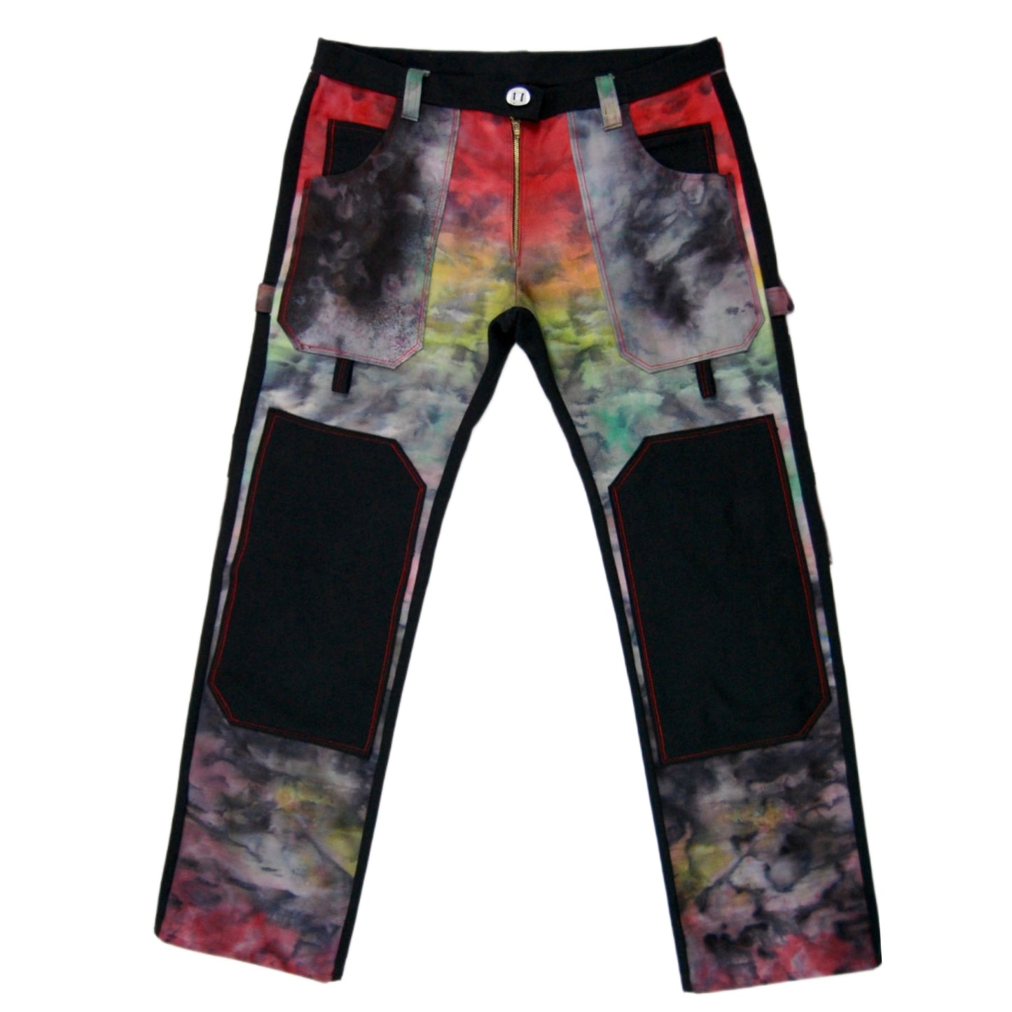 Tie Dye & Denim Carpenter Pants