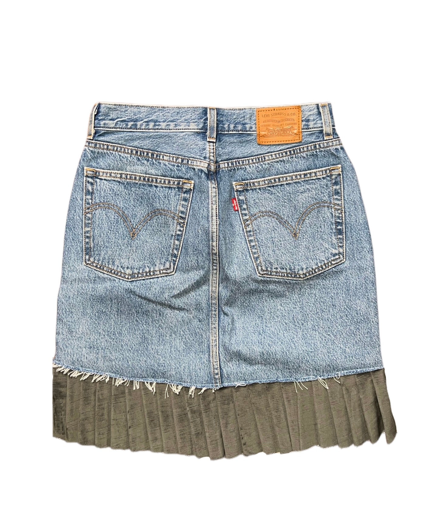 Denim Ruffle Skirt