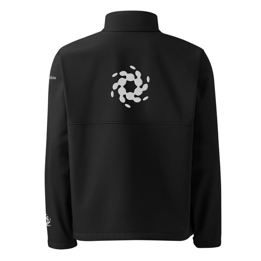 White Logo, Embroidered Soft Shell Jacket