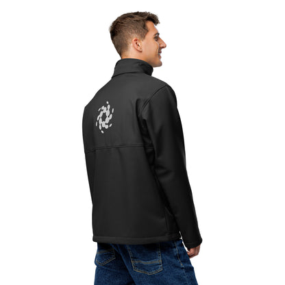 White Logo, Embroidered Soft Shell Jacket