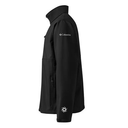 White Logo, Embroidered Soft Shell Jacket