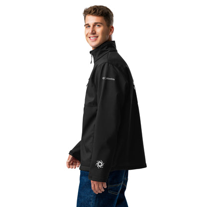 White Logo, Embroidered Soft Shell Jacket