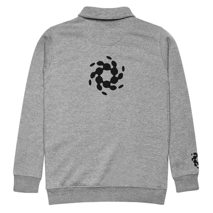 Black Embroidered Logo Fleece Pullover