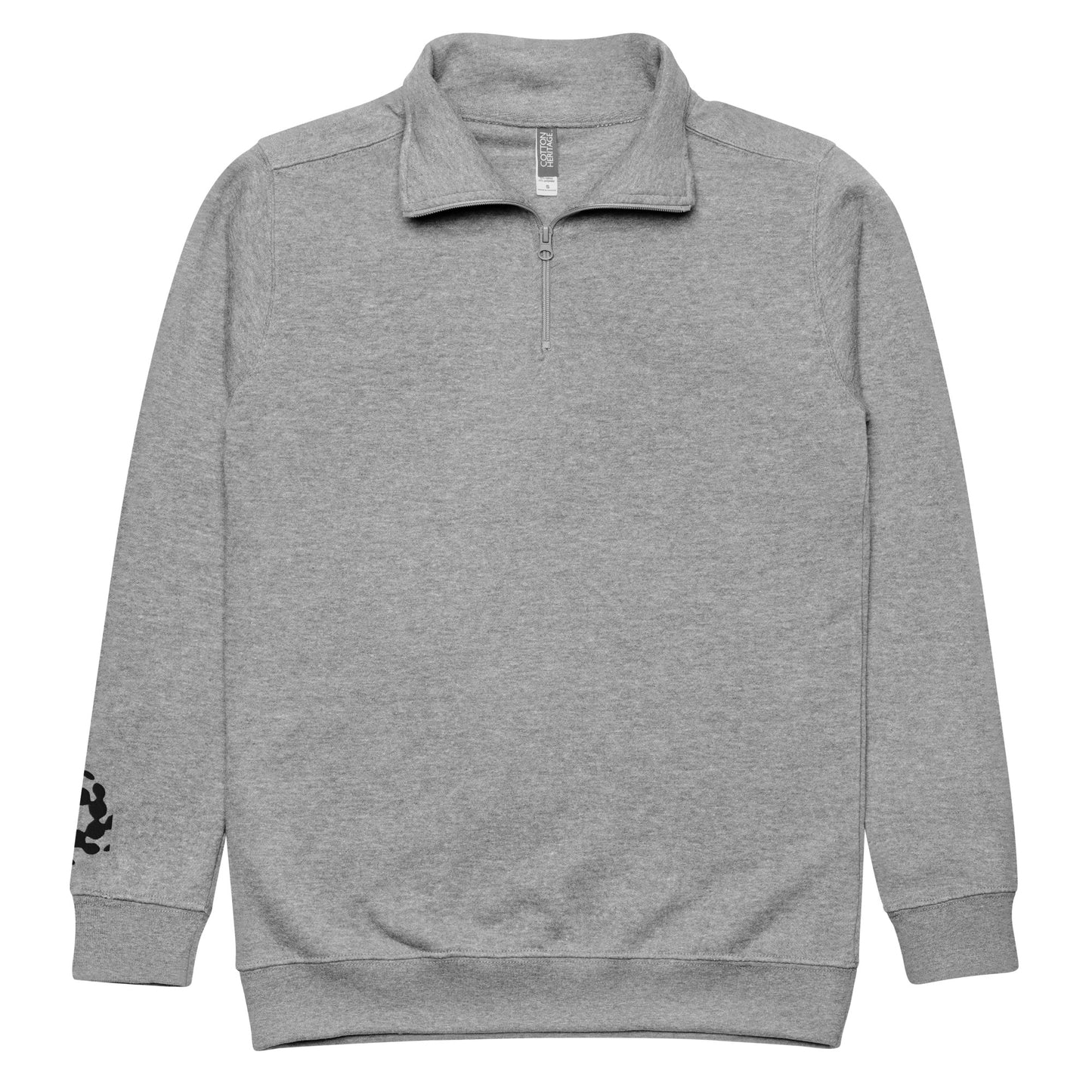 Black Embroidered Logo Fleece Pullover